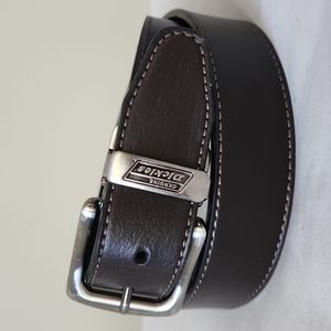 Dickies Brown Black Leather Reversible Belt 34" to 40"